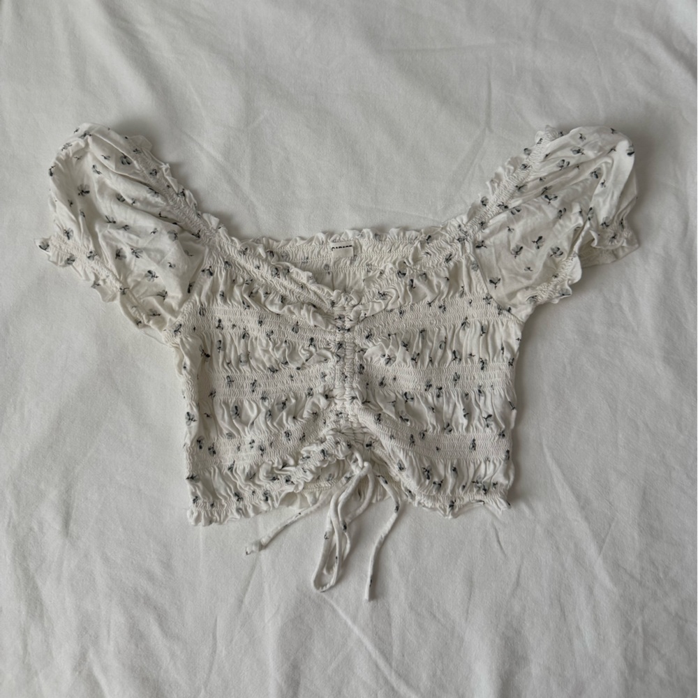 Garage Floral Ruched Blouse